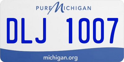 MI license plate DLJ1007