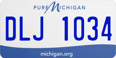 MI license plate DLJ1034