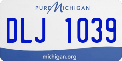 MI license plate DLJ1039