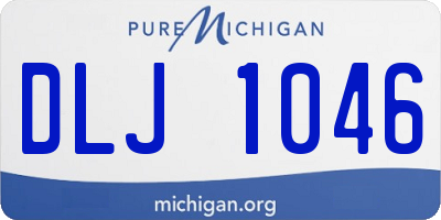 MI license plate DLJ1046