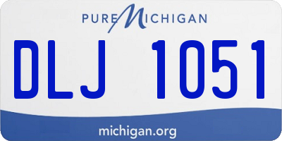 MI license plate DLJ1051