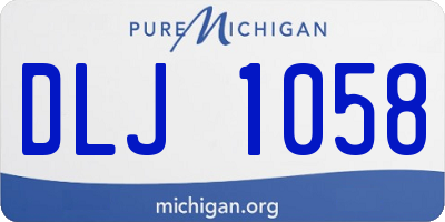 MI license plate DLJ1058