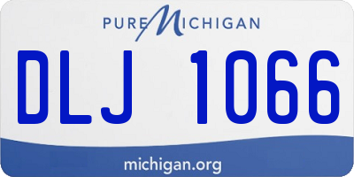 MI license plate DLJ1066
