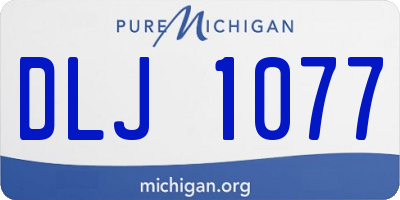 MI license plate DLJ1077