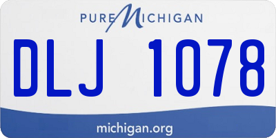 MI license plate DLJ1078