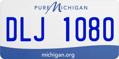 MI license plate DLJ1080