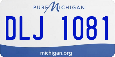 MI license plate DLJ1081