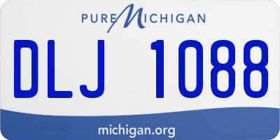 MI license plate DLJ1088