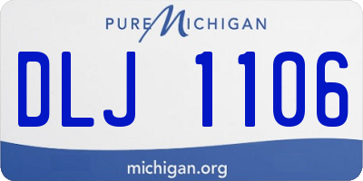 MI license plate DLJ1106