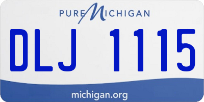 MI license plate DLJ1115