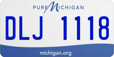 MI license plate DLJ1118