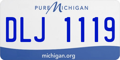 MI license plate DLJ1119