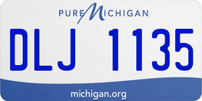 MI license plate DLJ1135
