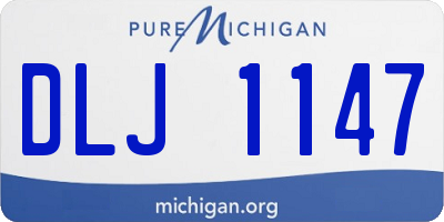 MI license plate DLJ1147