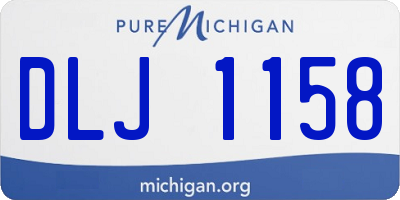 MI license plate DLJ1158