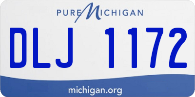 MI license plate DLJ1172
