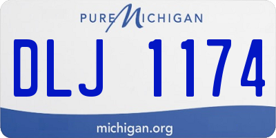 MI license plate DLJ1174