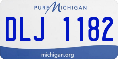 MI license plate DLJ1182