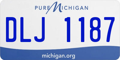 MI license plate DLJ1187