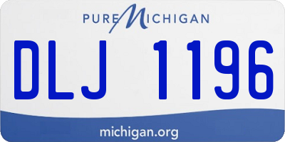 MI license plate DLJ1196