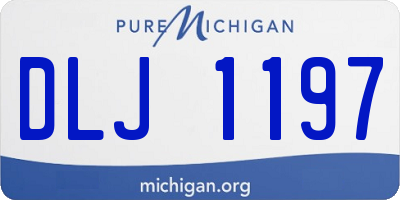 MI license plate DLJ1197