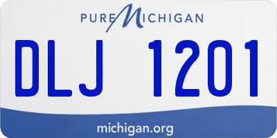 MI license plate DLJ1201