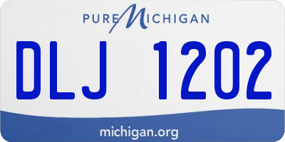 MI license plate DLJ1202