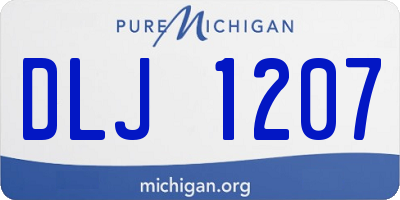 MI license plate DLJ1207
