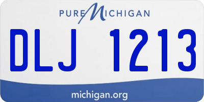 MI license plate DLJ1213