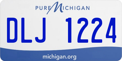 MI license plate DLJ1224