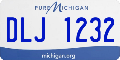 MI license plate DLJ1232