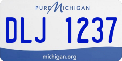 MI license plate DLJ1237