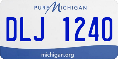 MI license plate DLJ1240