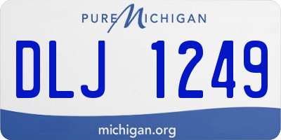 MI license plate DLJ1249