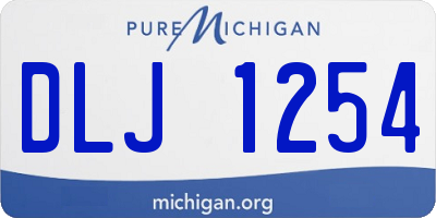 MI license plate DLJ1254