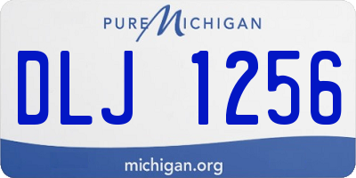 MI license plate DLJ1256