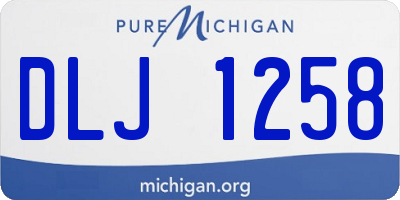 MI license plate DLJ1258