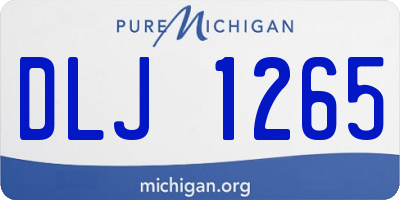 MI license plate DLJ1265