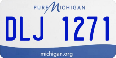 MI license plate DLJ1271