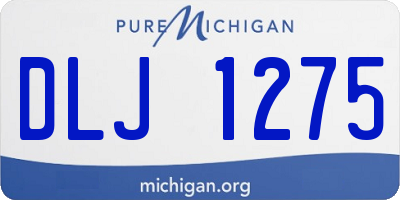 MI license plate DLJ1275