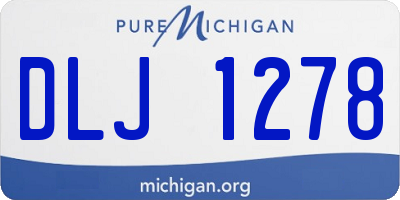 MI license plate DLJ1278