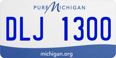 MI license plate DLJ1300