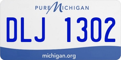 MI license plate DLJ1302
