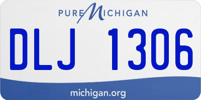 MI license plate DLJ1306