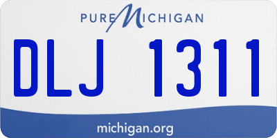 MI license plate DLJ1311
