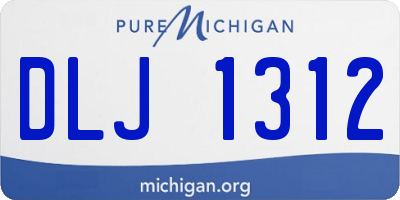 MI license plate DLJ1312