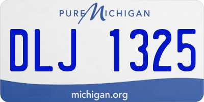 MI license plate DLJ1325