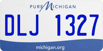 MI license plate DLJ1327