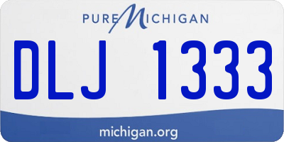MI license plate DLJ1333