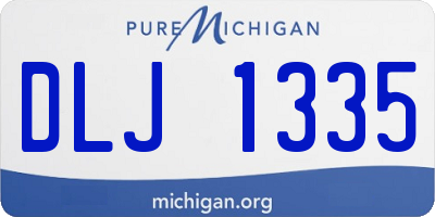 MI license plate DLJ1335